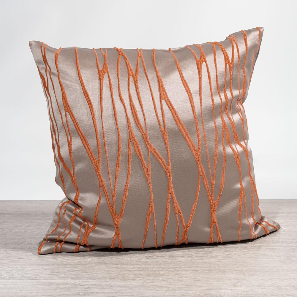 Kissen von Lysel - orange Obella 46x46, reines Polyester Dekokissen Bild 1