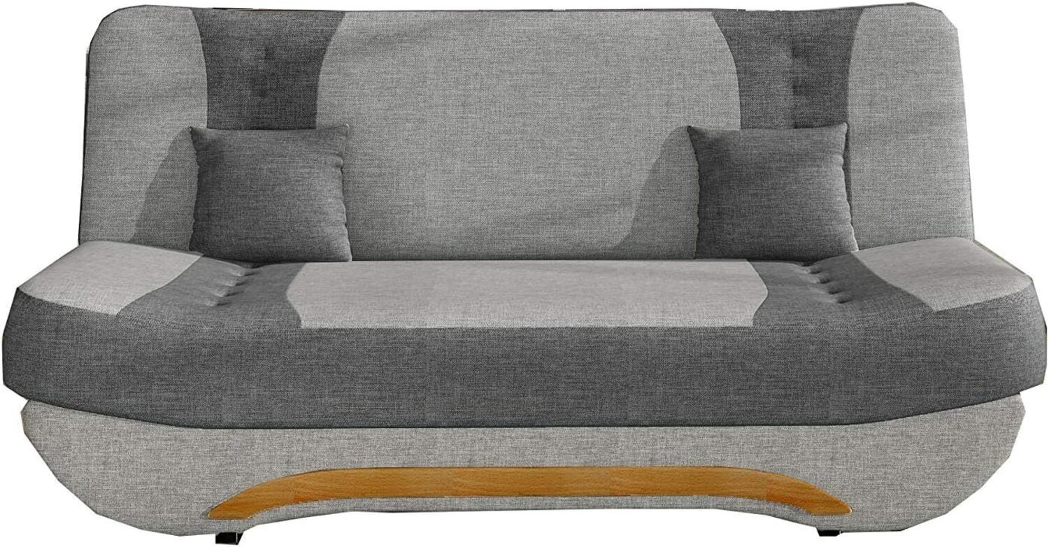 MOEBLO Schlafsofa Feba, Couch für Wohnzimmer Sofagarnitur Polstersofa Kippsofa Klappsofa Click-Clack, mit Schlaffunktion und Bettkasten Bild 1