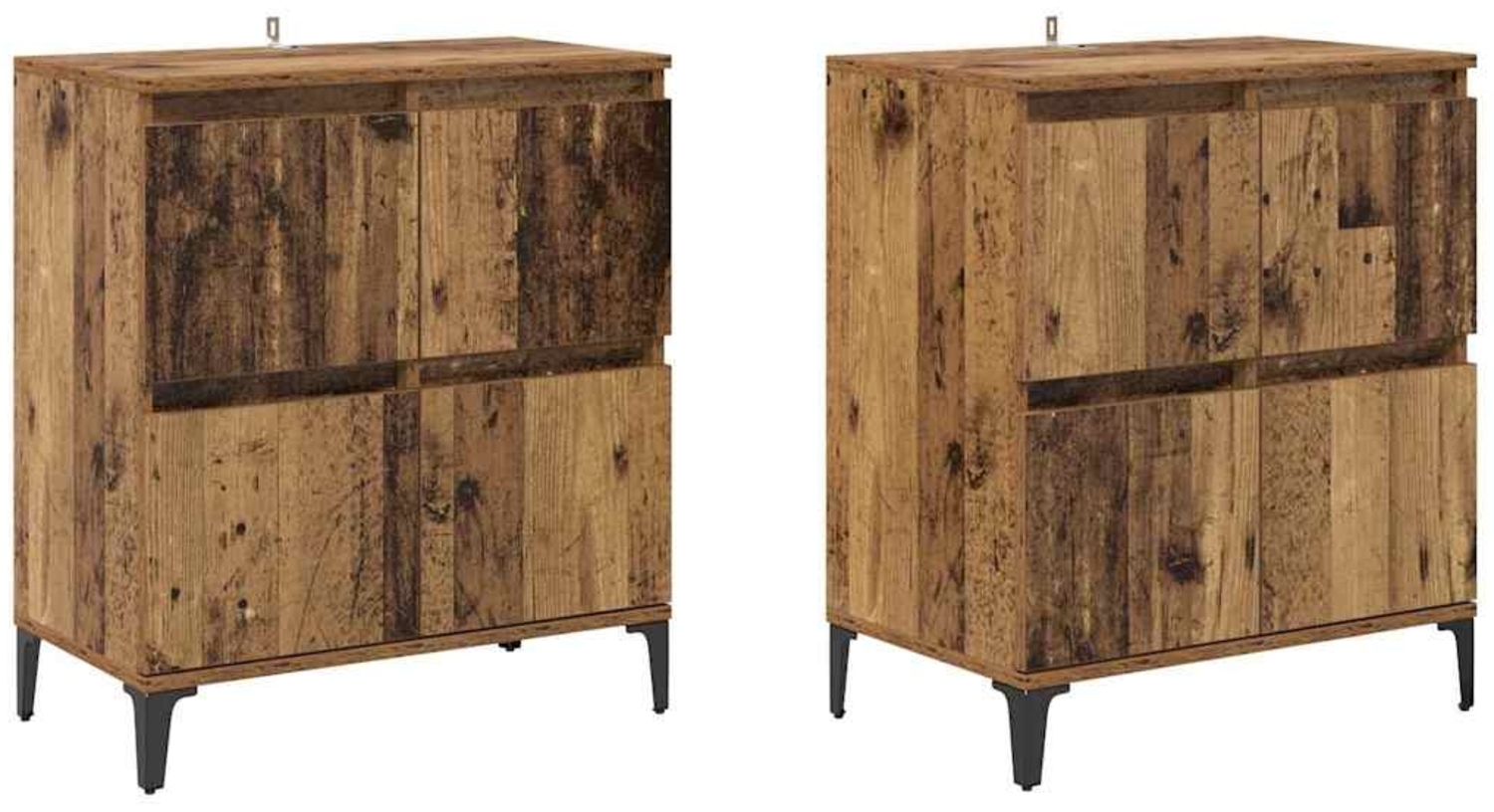 vidaXL Sideboards 2 pcs Altholz 60 x 35 x 70 cm Holzwerkstoff 3415560 Bild 1
