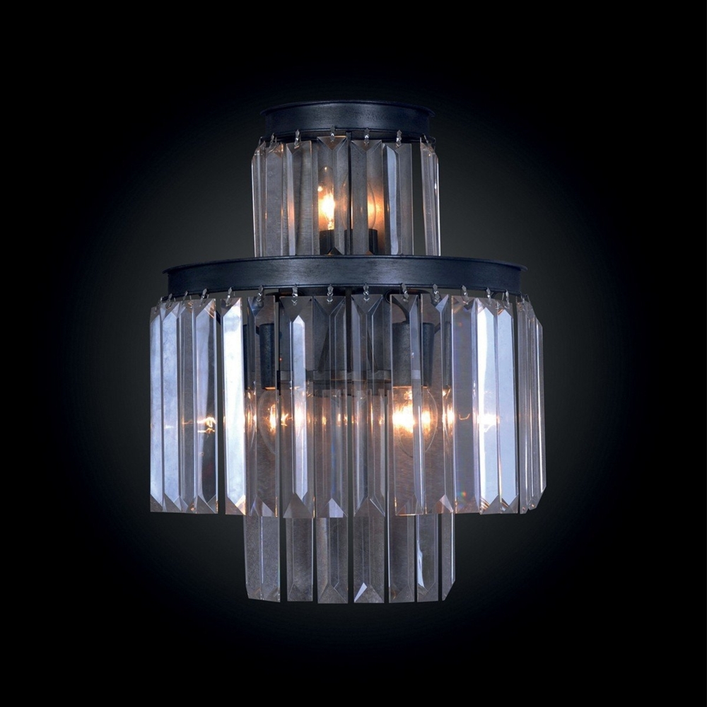 Signature 'FULGURANT' Wandleuchte aus verzinktem grauem Metall - H42 cm - Grau Bild 1