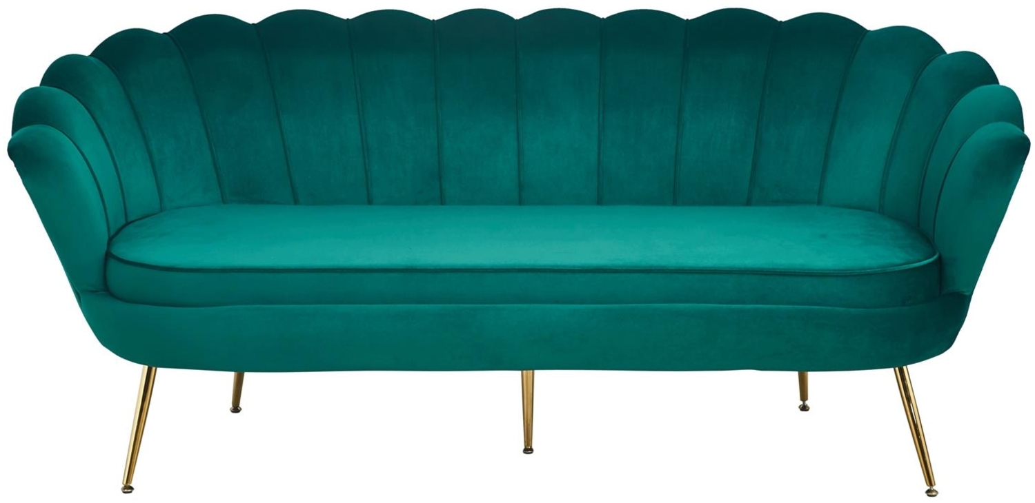 Muschelsofa 3-Sitzer SALESFEVER, Samtoptik Grün Bild 1