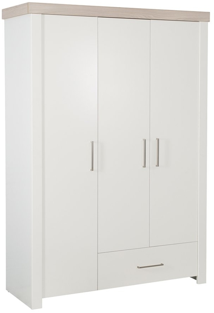 roba Kinderkleiderschrank 3-türig 'Lucy' inkl. Metallgriffen - Weiß - Holzdekor Luna Elm Bild 1