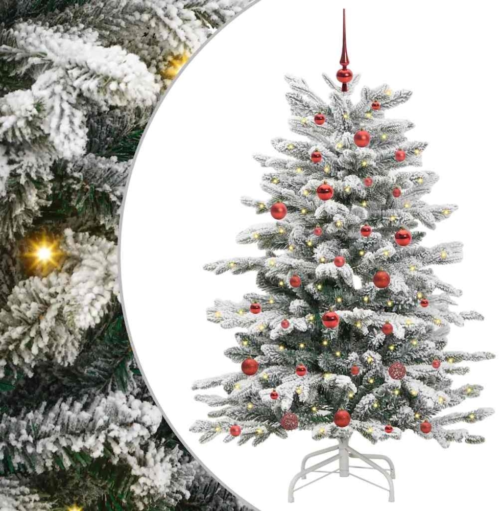 vidaXL Künstlicher klappbarer Weihnachtsbaum Weiß 150 cm PE und PVC 3395631 Bild 1