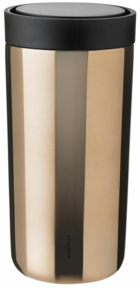 Stelton Thermobecher To Go Click Dark Gold, Isolierbecher, Edelstahl, Kunststoff, 400 ml, 685-41 Bild 1