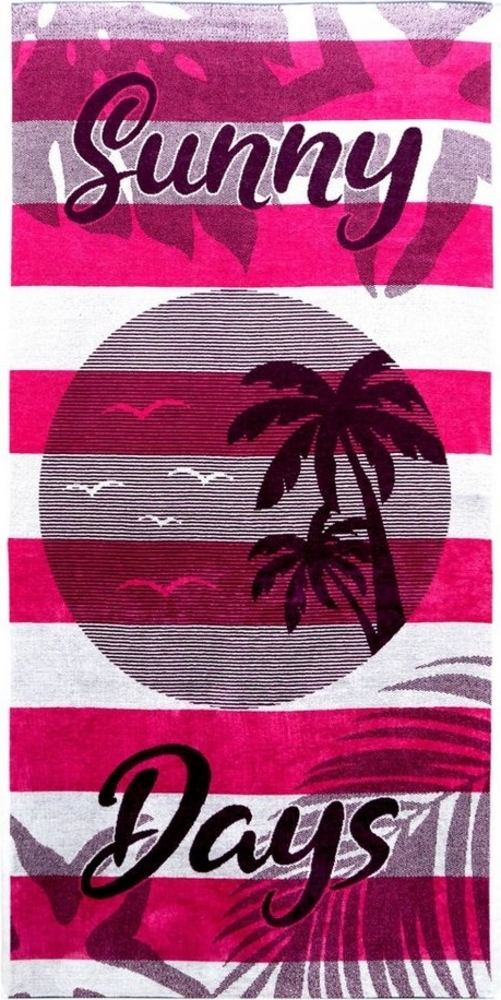 Lashuma Strandtuch Las Palmas, Velours Frottee, Großes Handtuch Velours, Badetuch 90x180 cm Bild 1