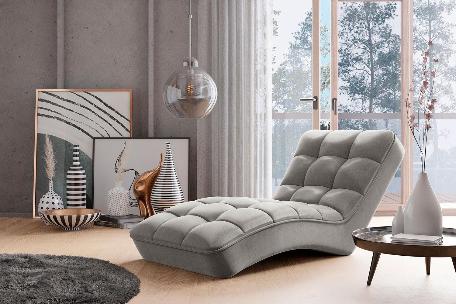 Loren, Chaiselongue, Grau Bild 1