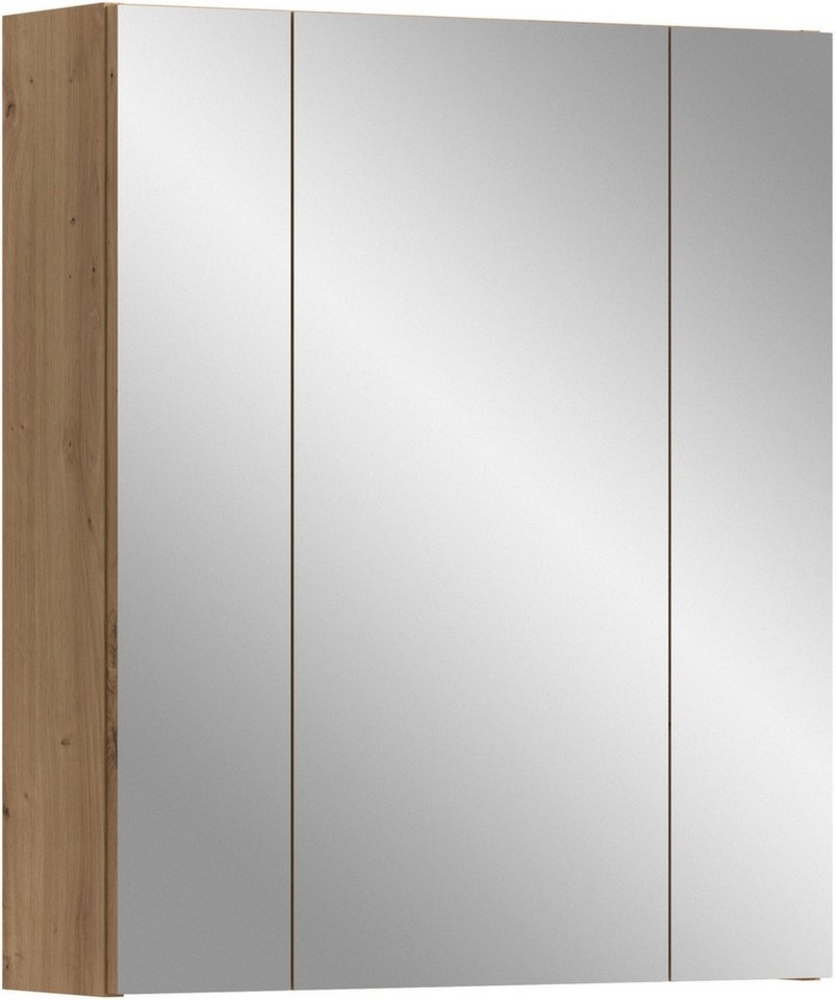 INOSIGN Spiegelschrank Malmö, Breite 60 cm, 3 Spiegeltüren, 9 Fächer, 6 Einlegeböden (1-St) Florenz, Spiegelschrank 3-Türig, Artisan Oak NB, 9 Fächer Bild 1