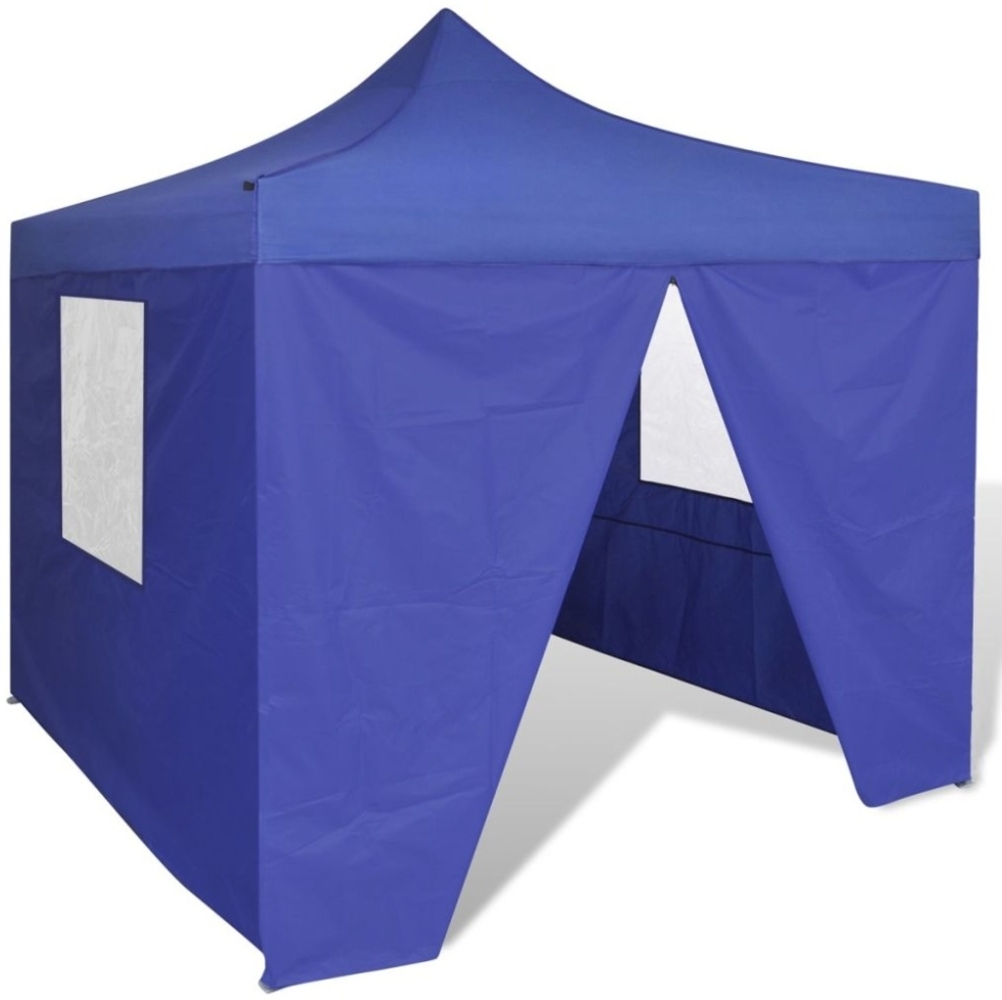 vidaXL Faltzelt 3x3 m Blau 4 Seitenwände 41466 Bild 1