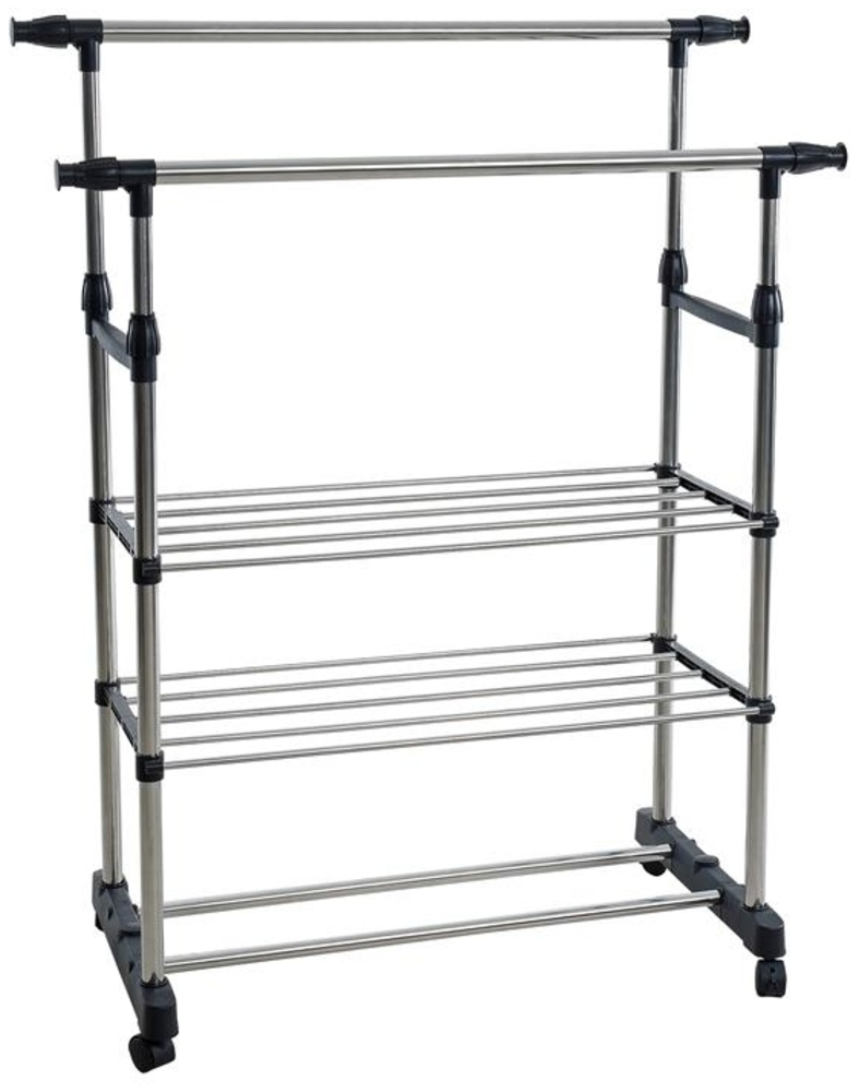 Kleiderständer Wäscheständer Garderobenständer 80-150 cm Breite Rollenständer Bild 1