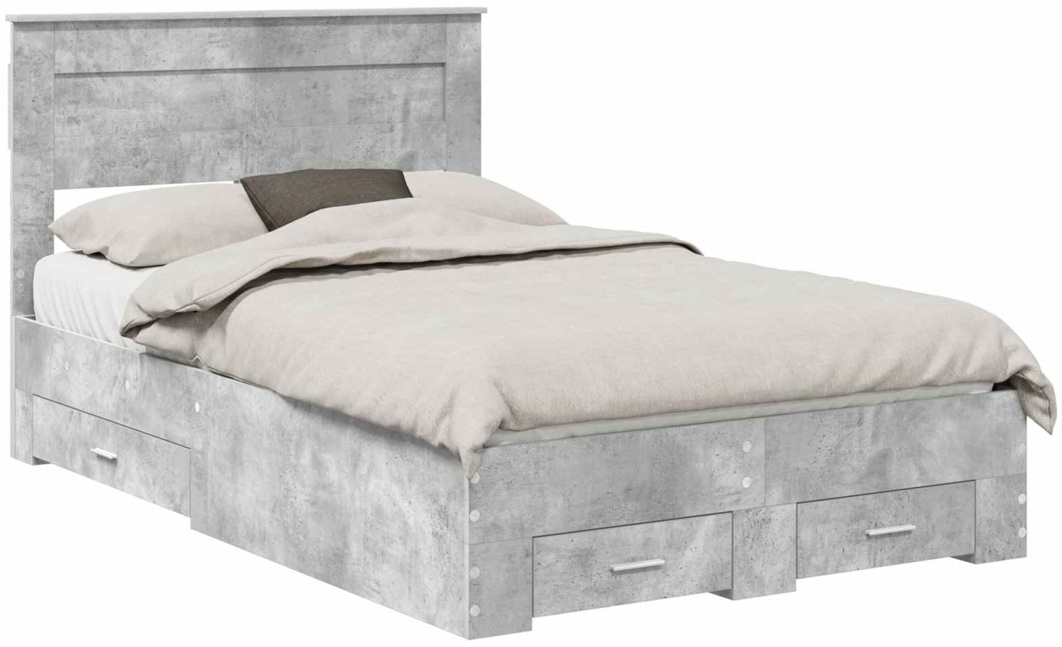 vidaXL Bettrahmen mit Schubladen mit Kopfteil Holzwerkstoff 3409998 Bild 1