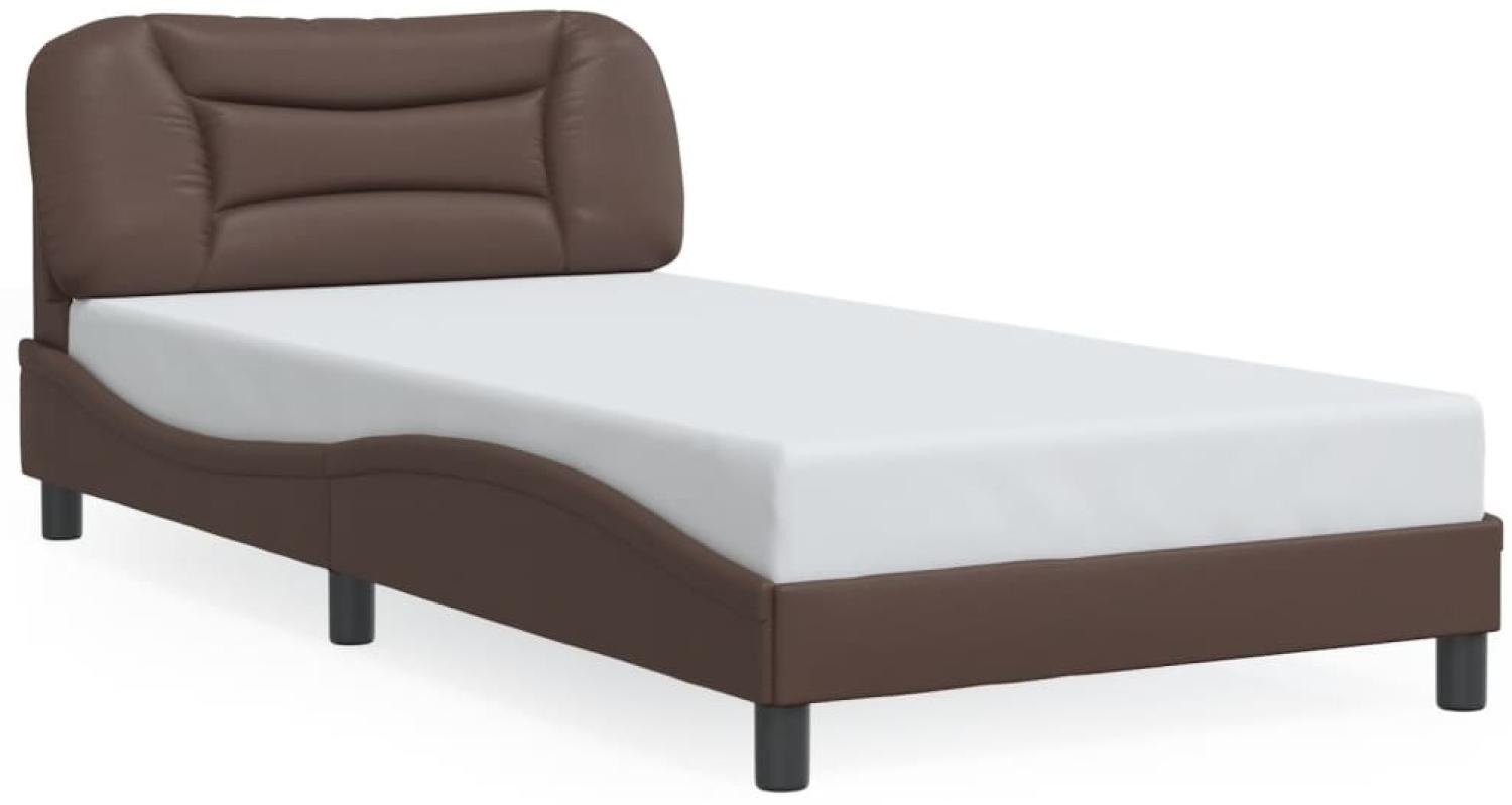 vidaXL Bettgestell ohne Matratze "Hvar" Braun 100x200 cm Kunstleder 3207983 Bild 1