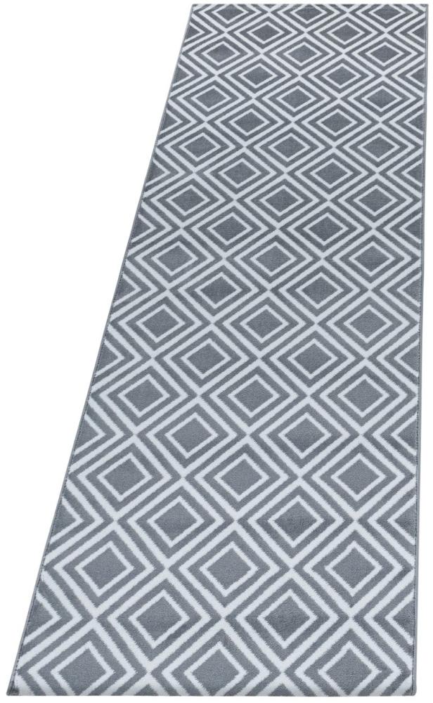 Kurzflor Teppich Clara Läufer - 80x250 cm - Grau Bild 1