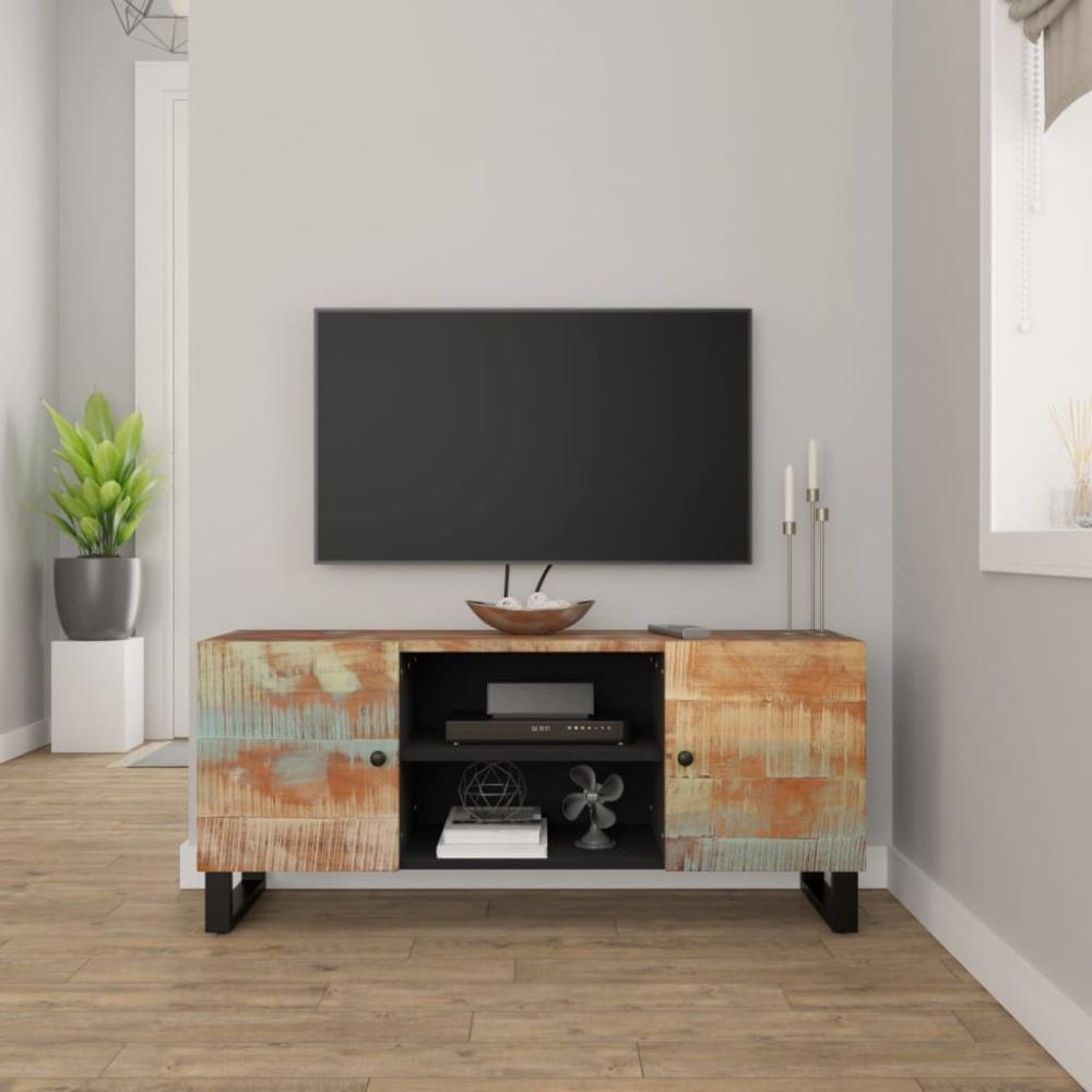 vidaXL TV-Schrank 105x33x46 cm Altholz Massiv 345222 Bild 1