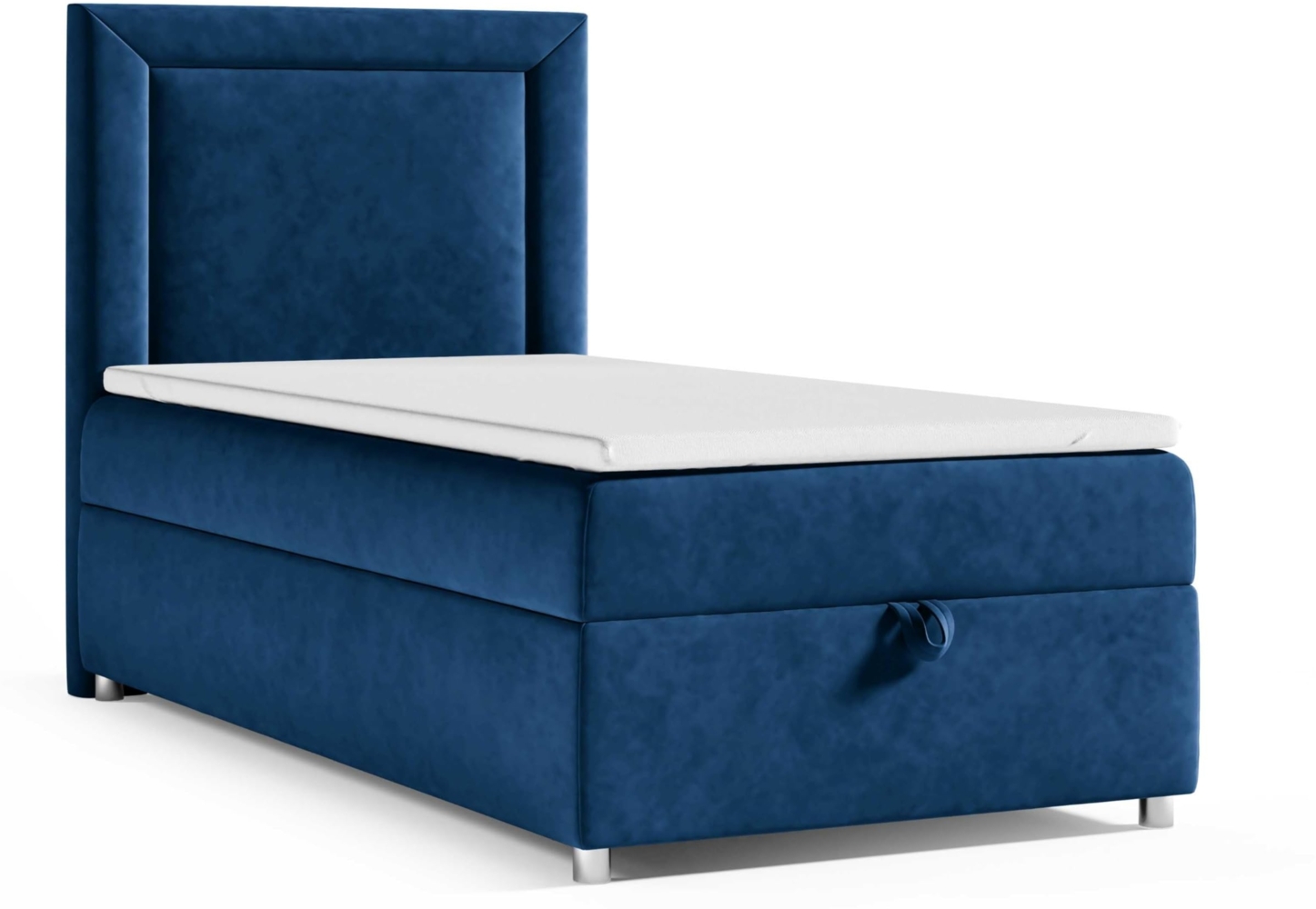 Best for Home Boxspringbett K3 SINGLE mit Bettkasten (Blau 70x200) Bild 1