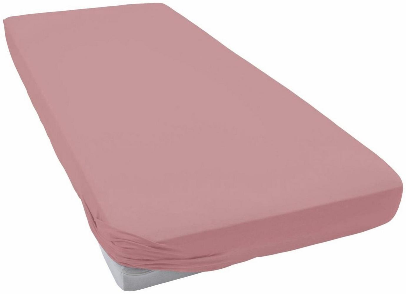 Estella Zwirnjersey Spannbetttuch für Boxspring Topper 100x200x7 cm flieder (620) Bild 1