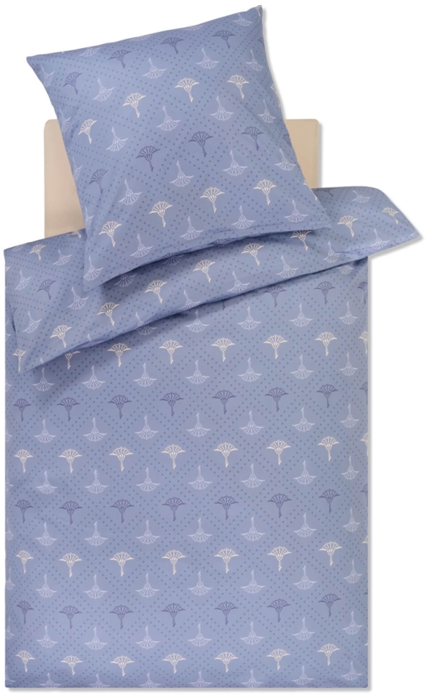 JOOP! Bettwäsche Cornflower Charm 4117 02 Ocean Mako Satin 135 x 200 + 80 x 80 cm Bild 1