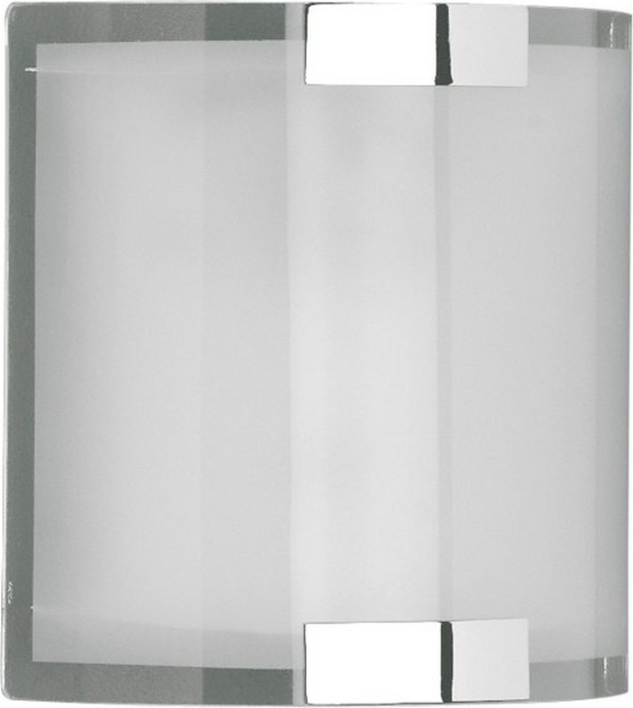 Flache LED Innen Wandleuchte mit Glas Lampenschirm Weiß, Höhe 20cm Bild 1