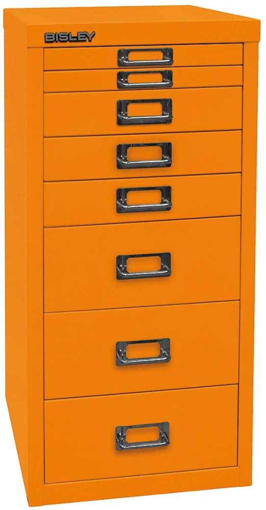 BISLEY MultiDrawer, 29er Serie, DIN A4, 8 Schubladen, Metall, 603 Orange, 38x27. 9x59 cm Bild 1