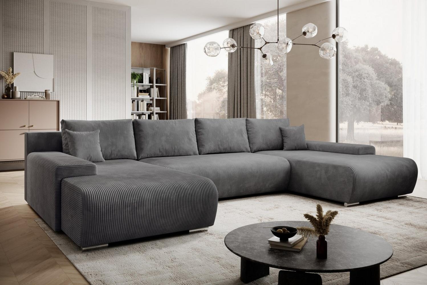 PROMETO Möbel Ecksofa Credo Ecksofa U-Form, mit Schlaffunktion und Bettkasten, U-Form Couch Bild 1