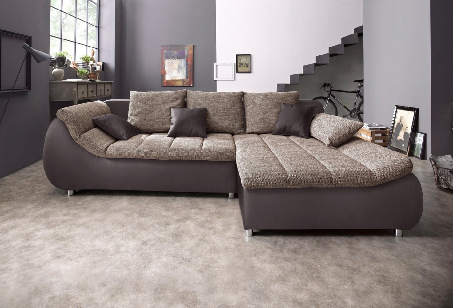 INOSIGN Ecksofa Imola L-Form, wahlweise mit Bettfunktion Bild 1