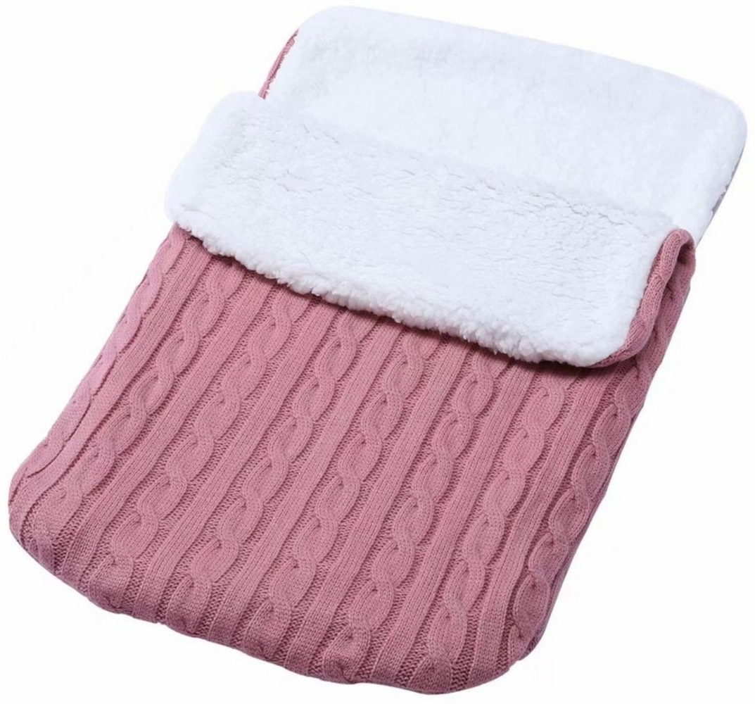 NATICY Babyschlafsack Baby Winter, dicke warme Kinderwagen Strickdecke, Kuscheldecke Bild 1