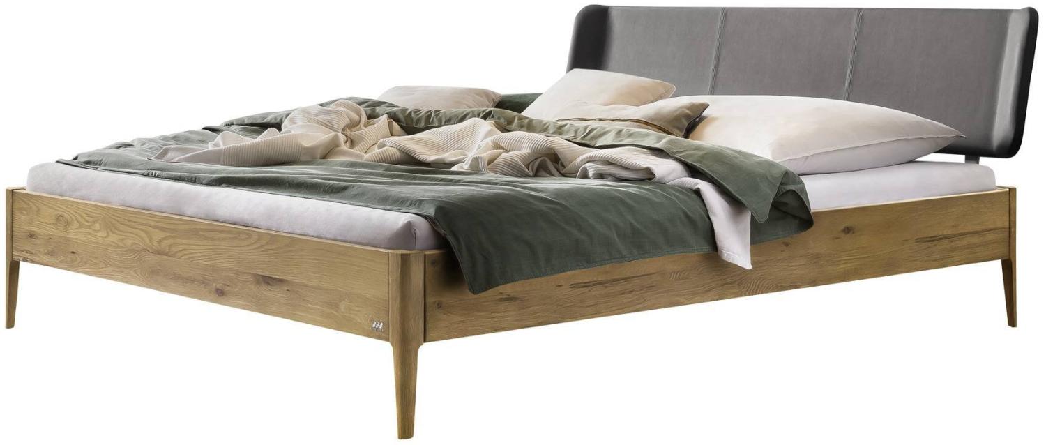 Hasena Lounge Varese 140x200 Wildeiche natur, geölt - Fusshöhe 20 cm Massivholzbett Bild 1