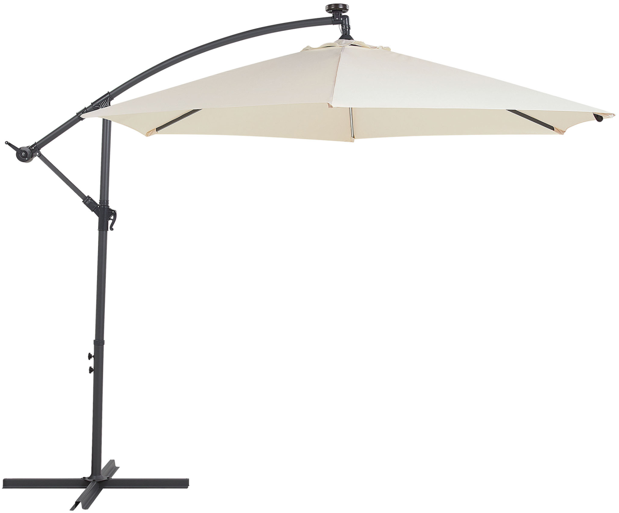 Sonnenschirm LED Solar Beleuchtung ⌀ 285 cm beige CORVAL Bild 1