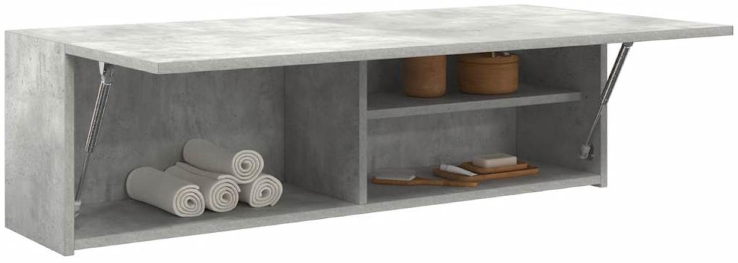 vidaXL Bad-Wandschrank Betongrau 100 x 25 x 30 cm Holzwerkstoff 860097 Bild 1