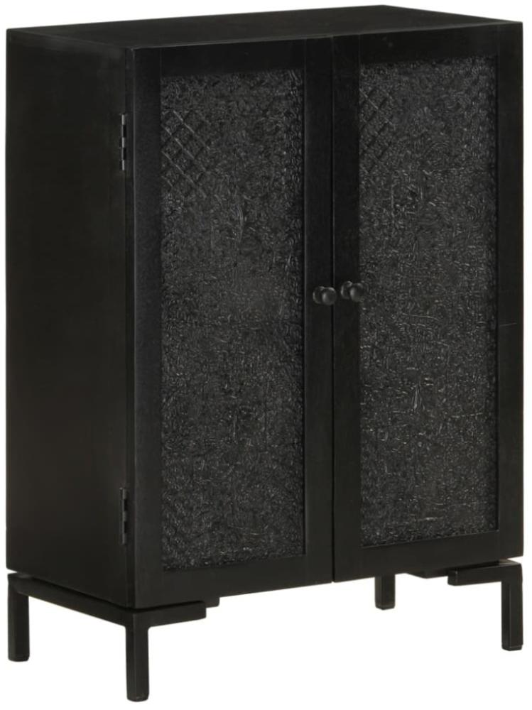vidaXL Sideboard Schwarz 55x30x77 cm Massivholz Mango und Eisen 351645 Bild 1
