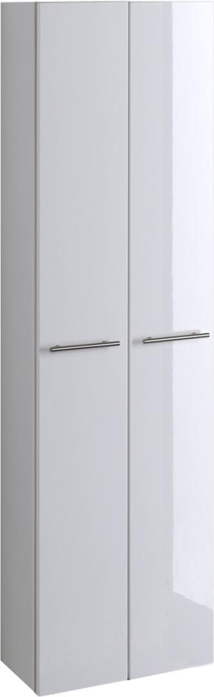 Seitenschrank >Parma II< in Weiß aus MDF - 50x181x20cm (BxHxT) Bild 1