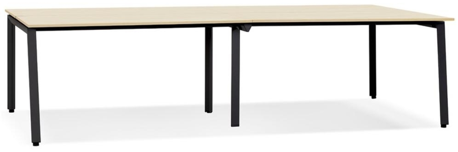 Kadima Design Bürotisch Holzwerkstoff | 280x140 cm | Gruppentisch Open-Space ergonomisch | Beige | Arbeitstisch Bild 1