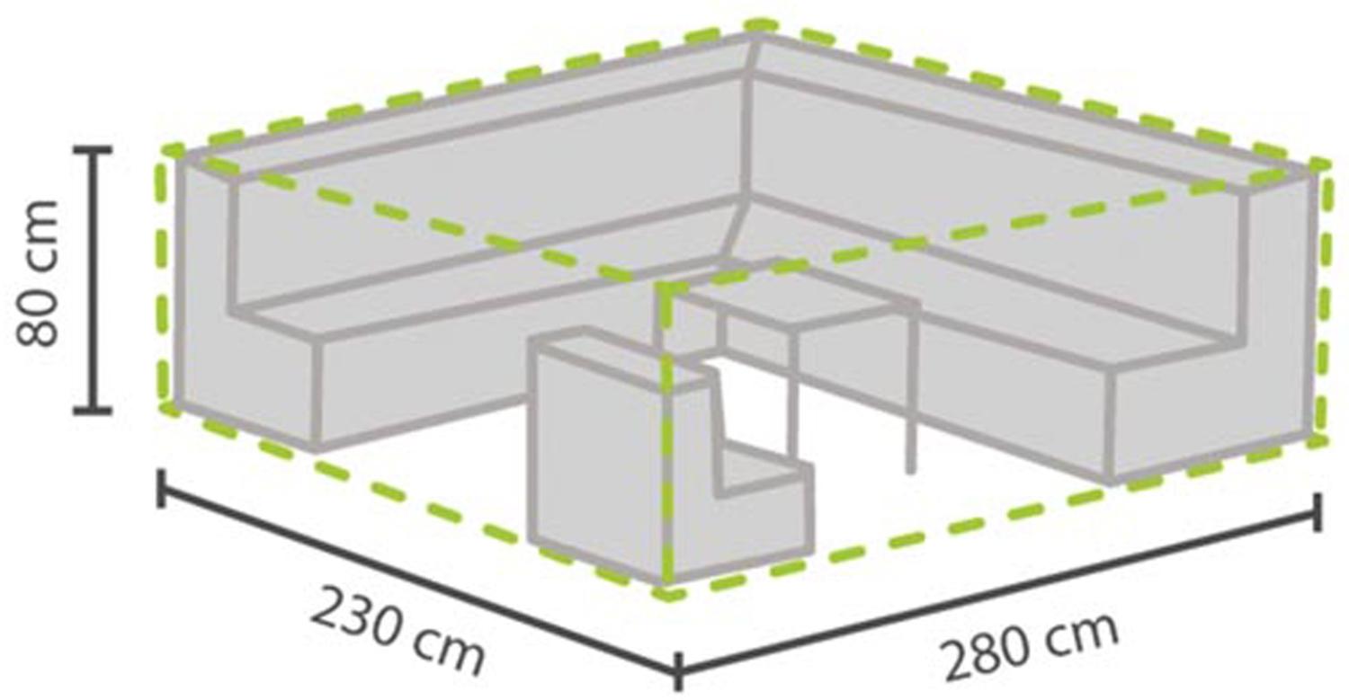 Perel Wetterfeste Schutzhülle Abdeckung XL für Garten Lounge Set, 280x230x80cm Bild 1