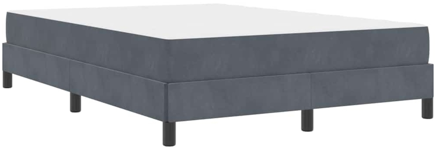 vidaXL Boxspringbett mit Matratze Dunkelgrau 160 x 200 cm Stoff 3398702 Bild 1