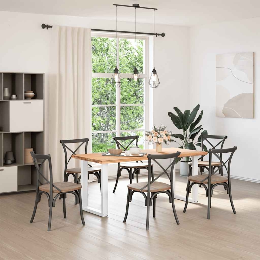 vidaXL Esstischbeine U-Form 2 Stk. Weiß 60x(72-73) cm Stahl 4013181 Bild 1