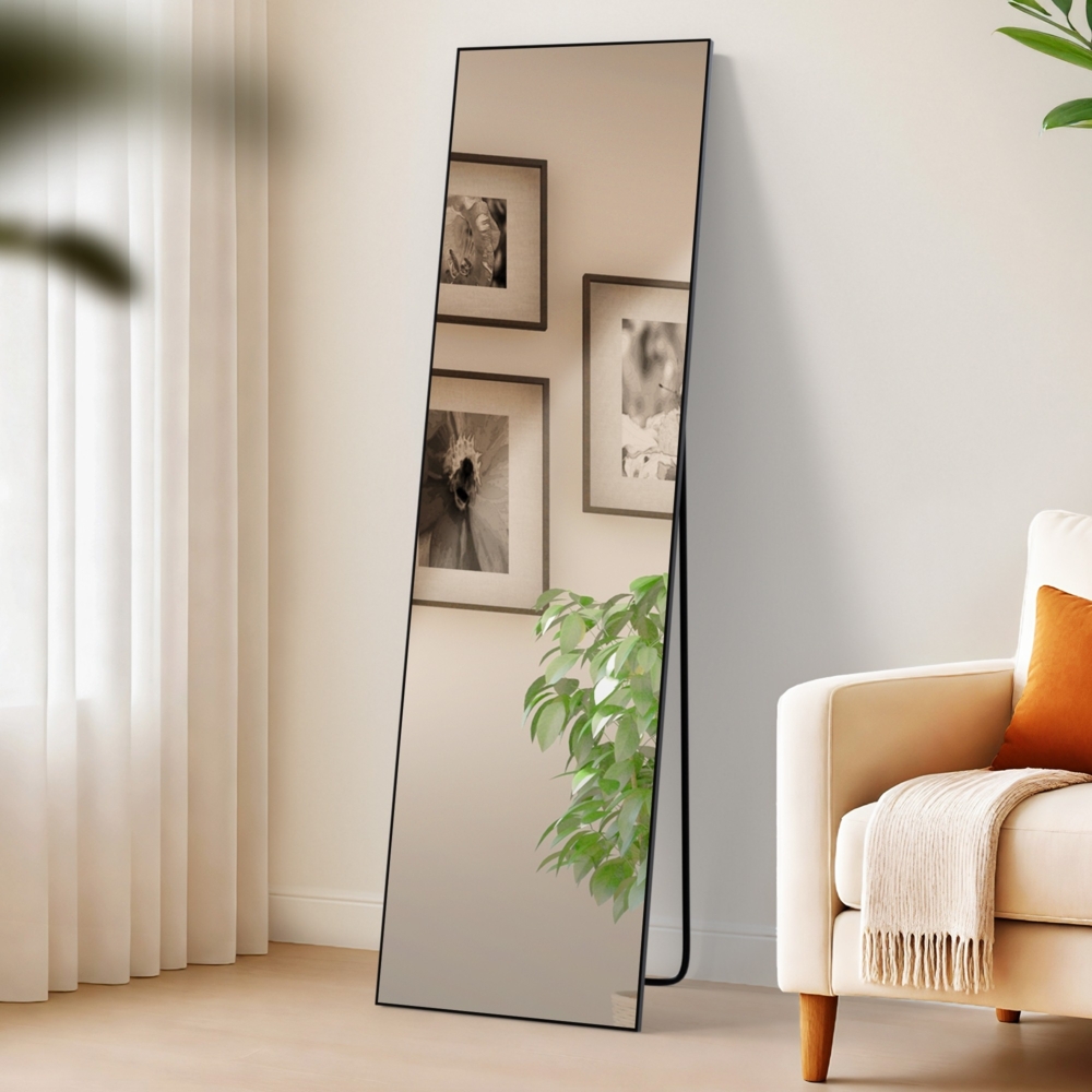 CLP Spiegel Benicia Standspiegel und Wandspiegel in einem,schwarz-matt 140x40 cm Bild 1