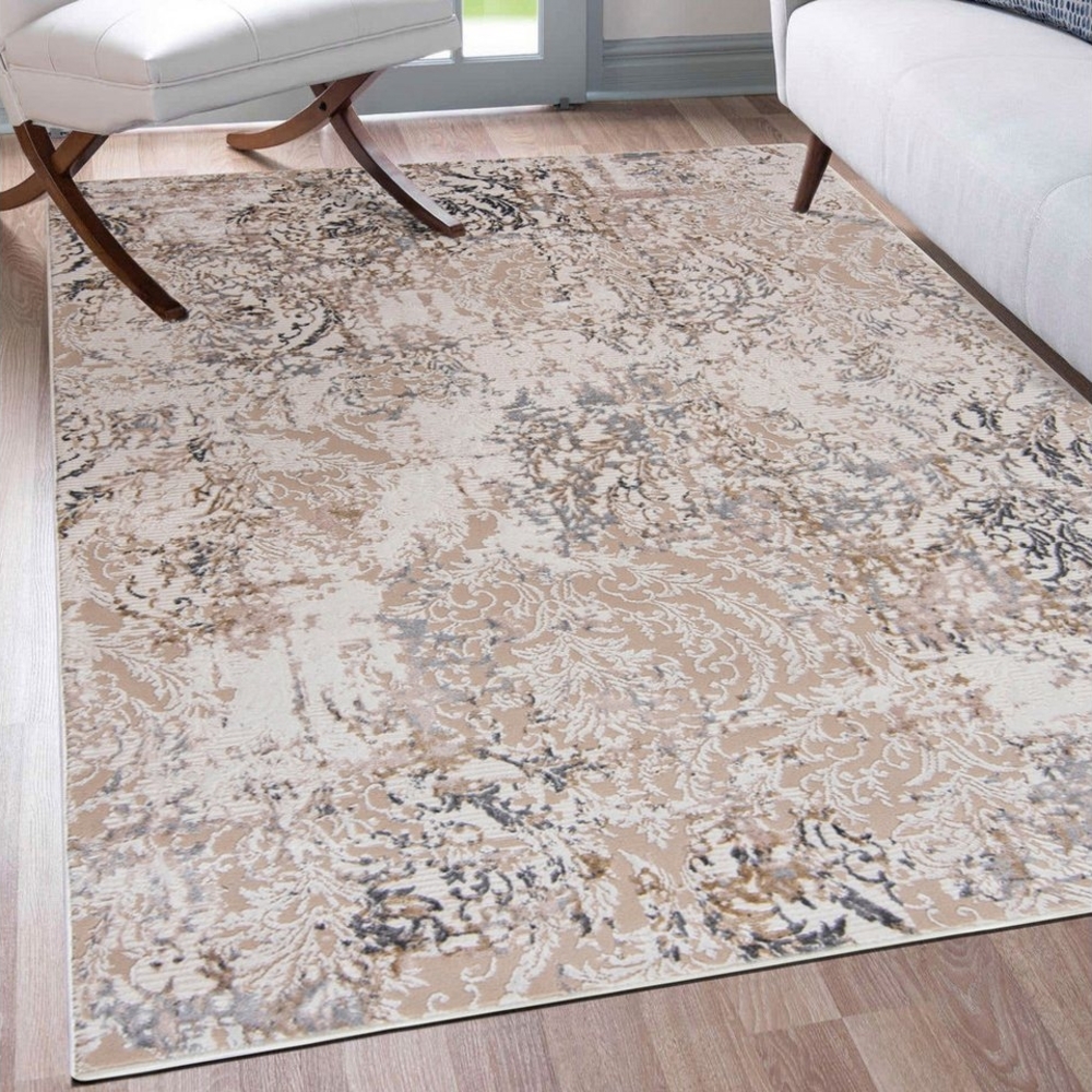 Mazovia Designteppich Modern Abstrakt Teppich für Wohnzimmer Schlafzimmer Büro - Kurzflor, 80 x 150 cm, Fußbodenheizung Bild 1