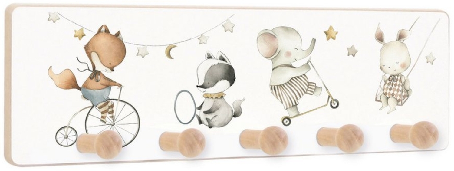 Holzura Garderobenleiste Kindergarderobe, Garderobe für Kinder Bild 1