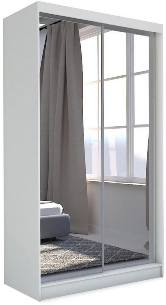 Beautysofa Schiebetürenschrank DEBRA II mit Schubladen, Spiegeln und Kleiderstange Bild 1