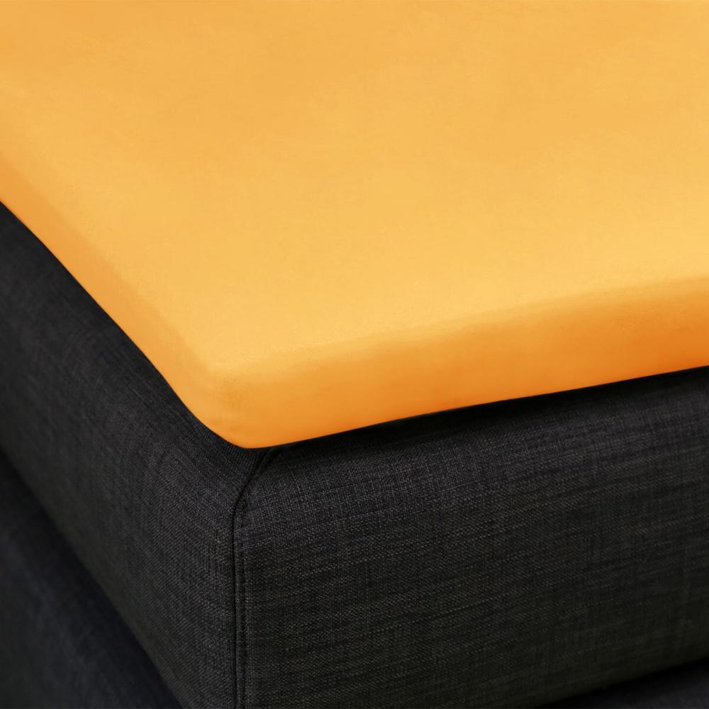 Formesse Bella Donna Topper Spannbetttuch La Piccola | 90x200 cm | goldgelb Bild 1