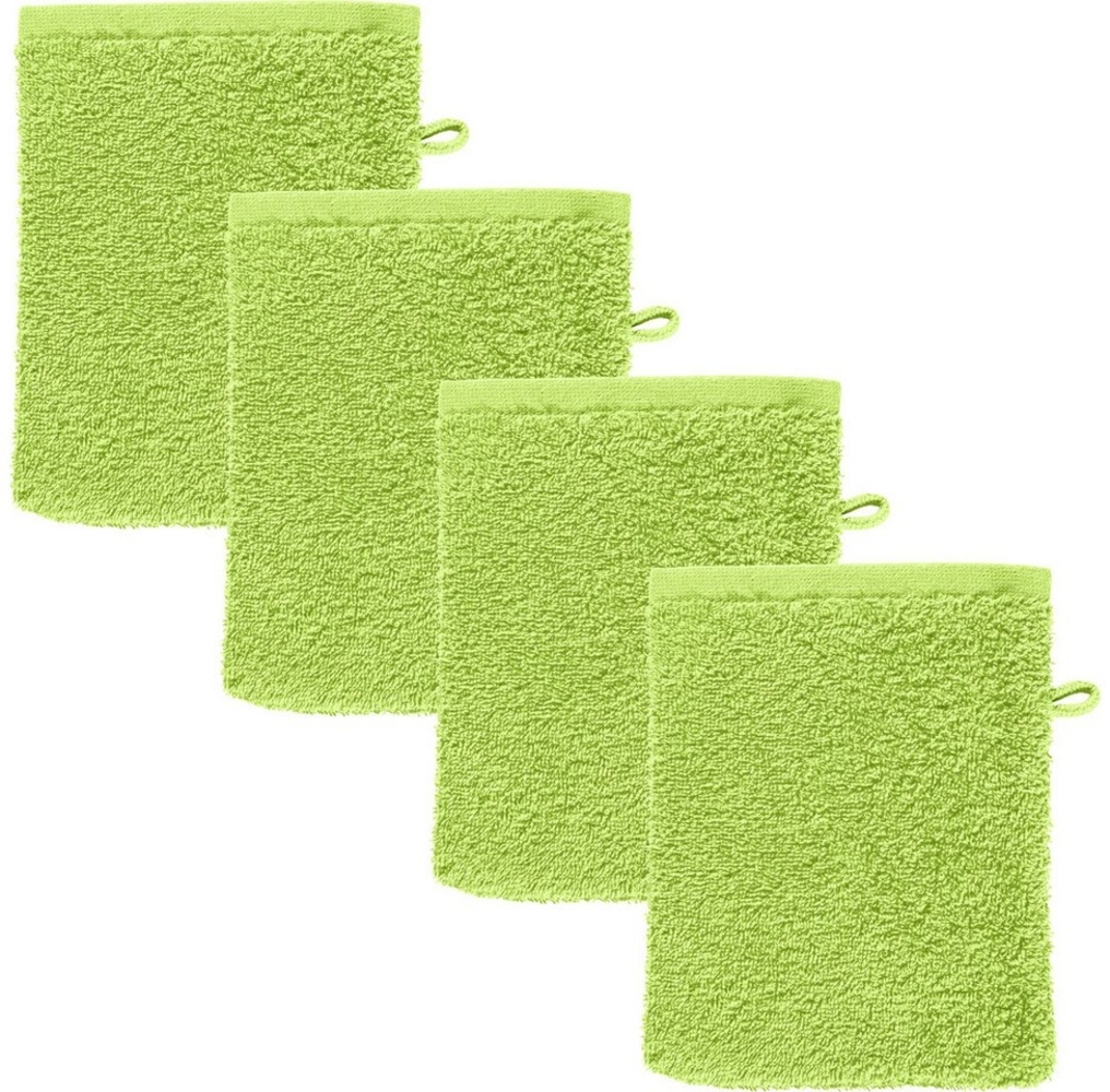 REDBEST Waschhandschuh Waschhandschuh "Oceanside" 4er-Pack, Frottier, Walk-Frottier Uni Bild 1