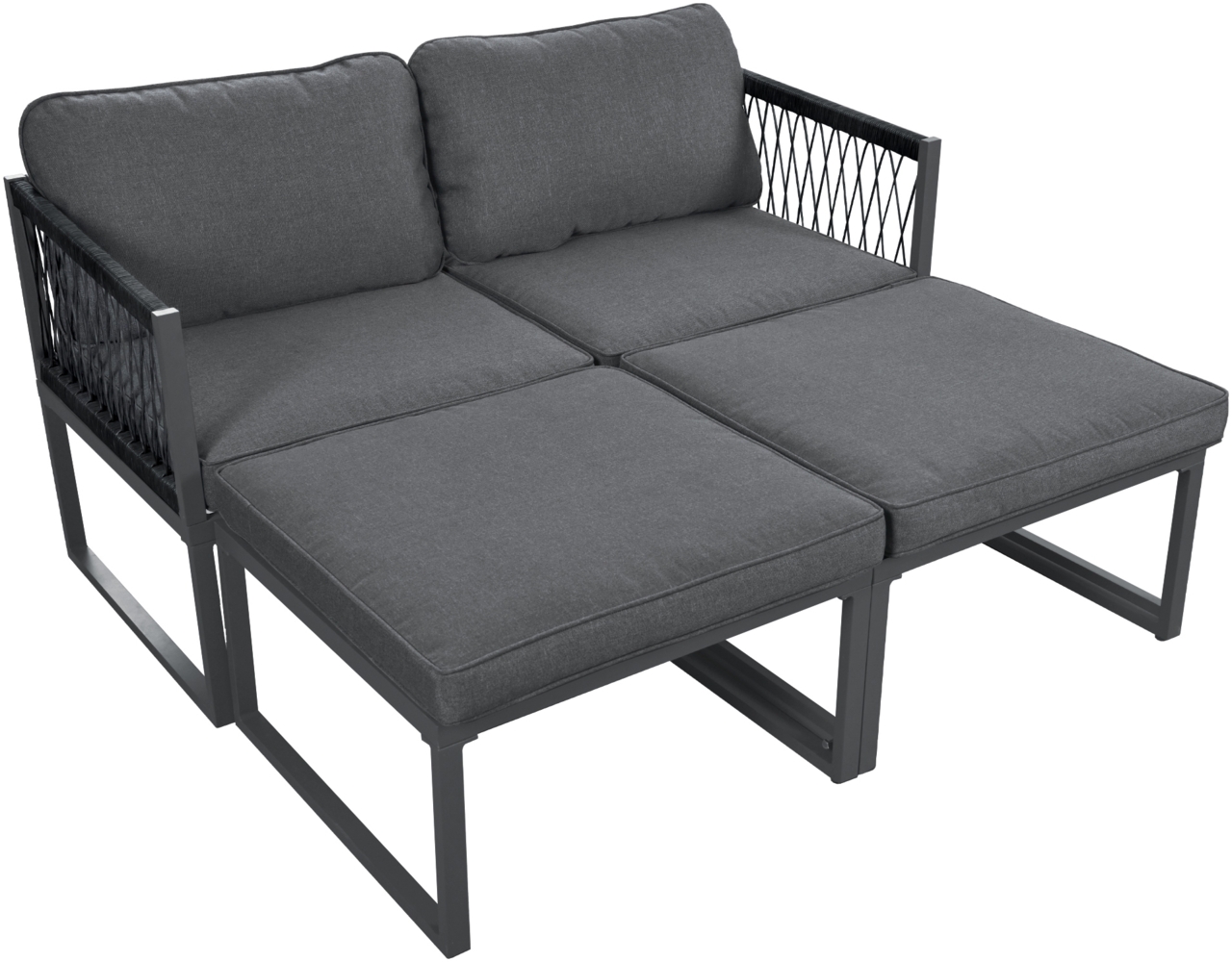 Merax Gartenlounge-Set, Aluminium grau Bild 1