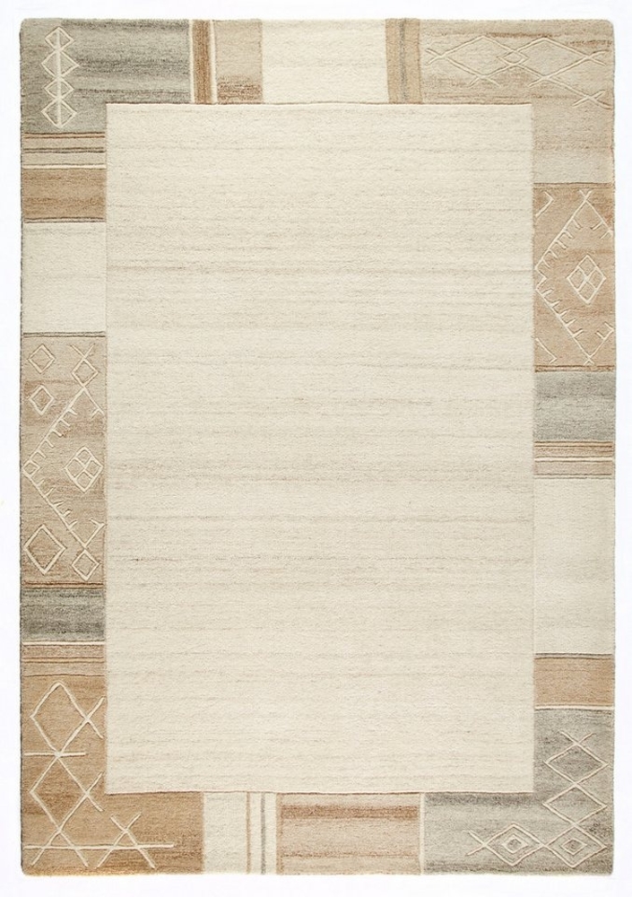 Dekowe Wollteppich Valeria, rechteckig, Höhe: 11 mm, reine Wolle, Kurzflor, mit Bordüre, Wohnzimmer Bild 1
