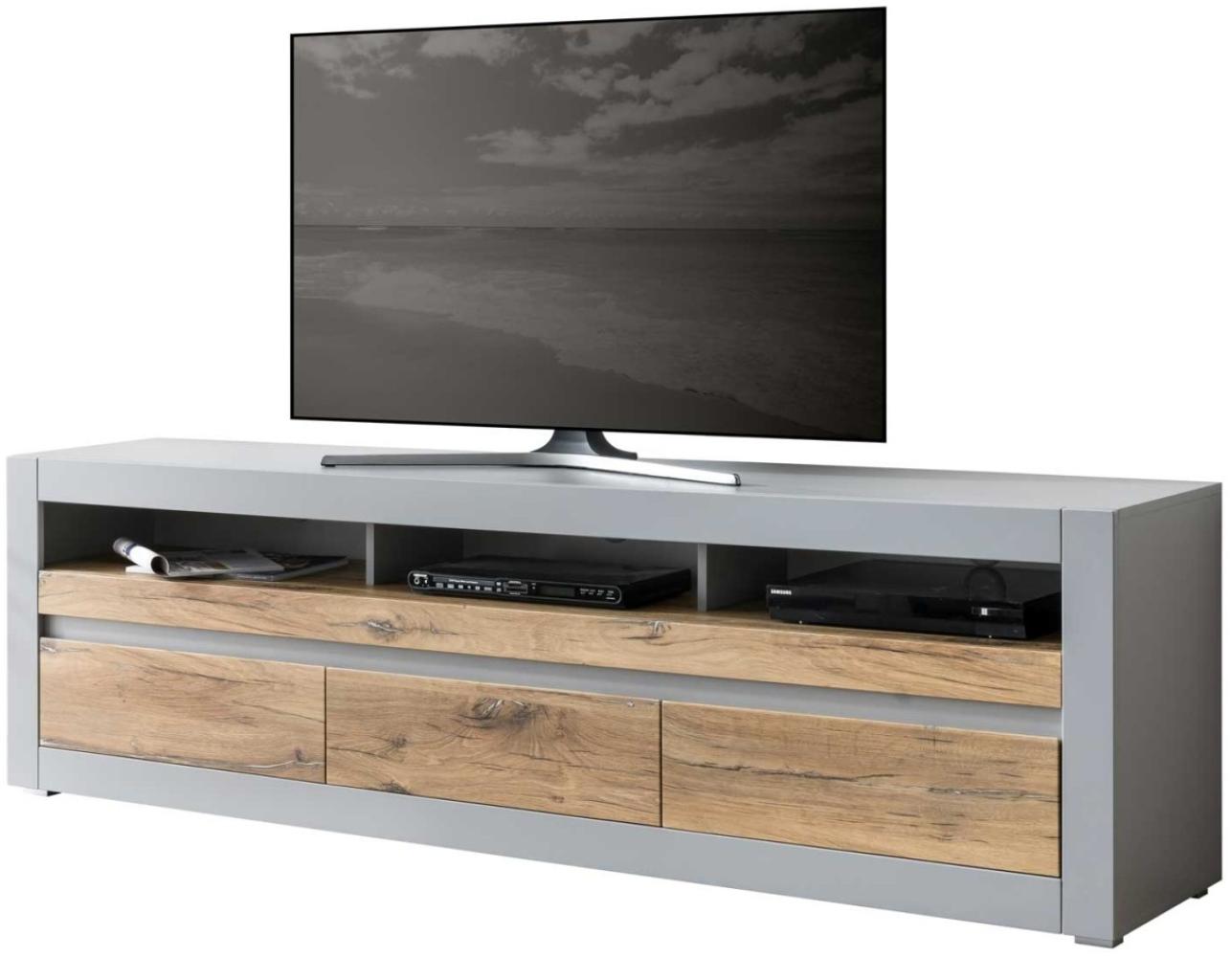 Lowboard TV-Unterschrank Casablanca 217x42x63cm Platingrau Zinneiche Bild 1