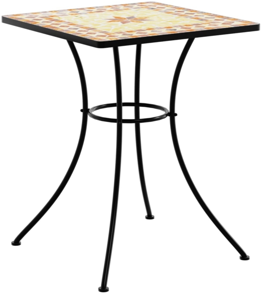 vidaXL Mosaik-Bistrotisch Terrakottarot 60x60x74 cm Keramik 4003392 Bild 1