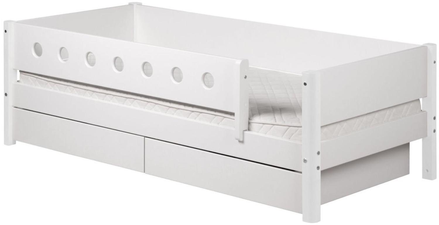 Flexa White Einzelbett 90x190 cm Schübe u. Sicherung weiß Bild 1