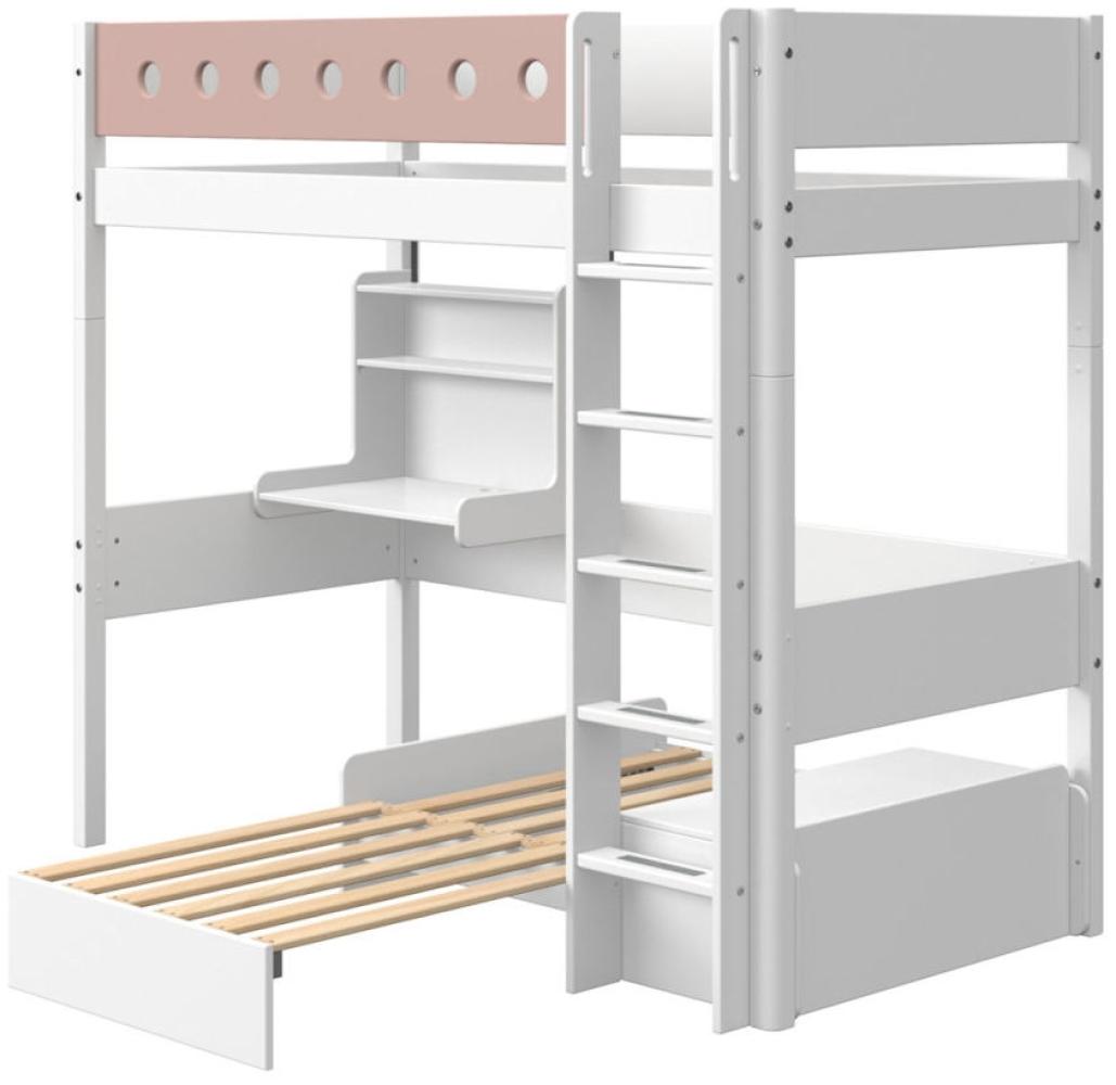 Flexa White Hochbett Casa Weiß / Rosa Bild 1