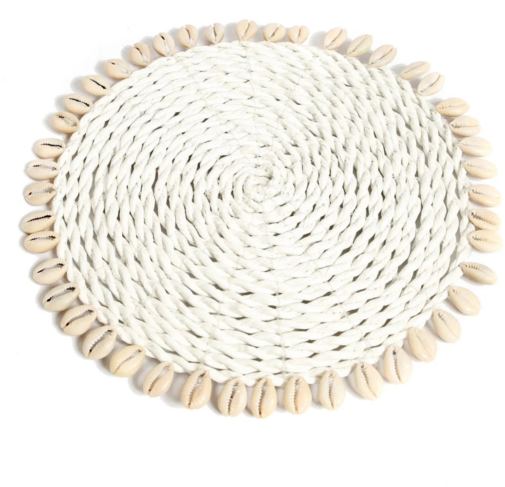 Der Seagrass Shell Topflappen - Weiss - Weiß - 23x23x1cm Bild 1