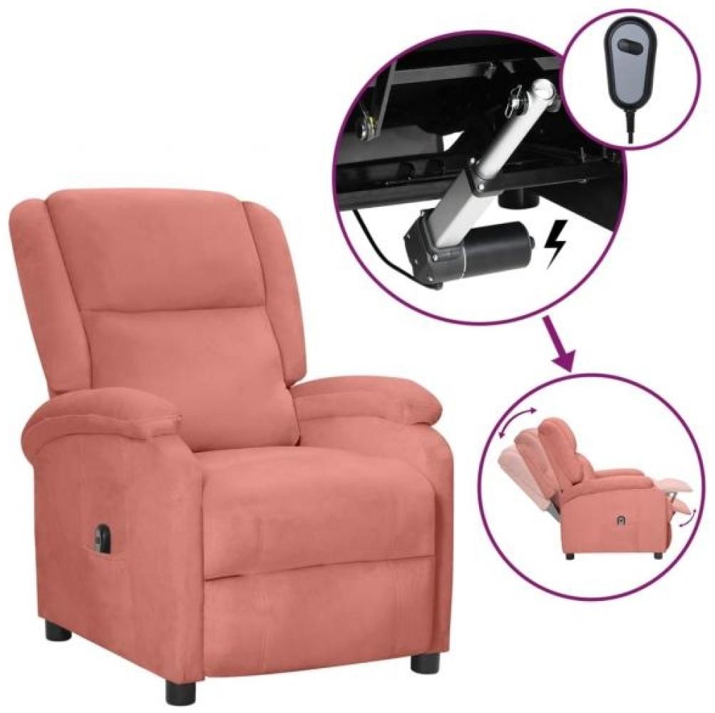 vidaXL Relaxsessel Elektrisch Rosa Samt [3098397] Bild 1