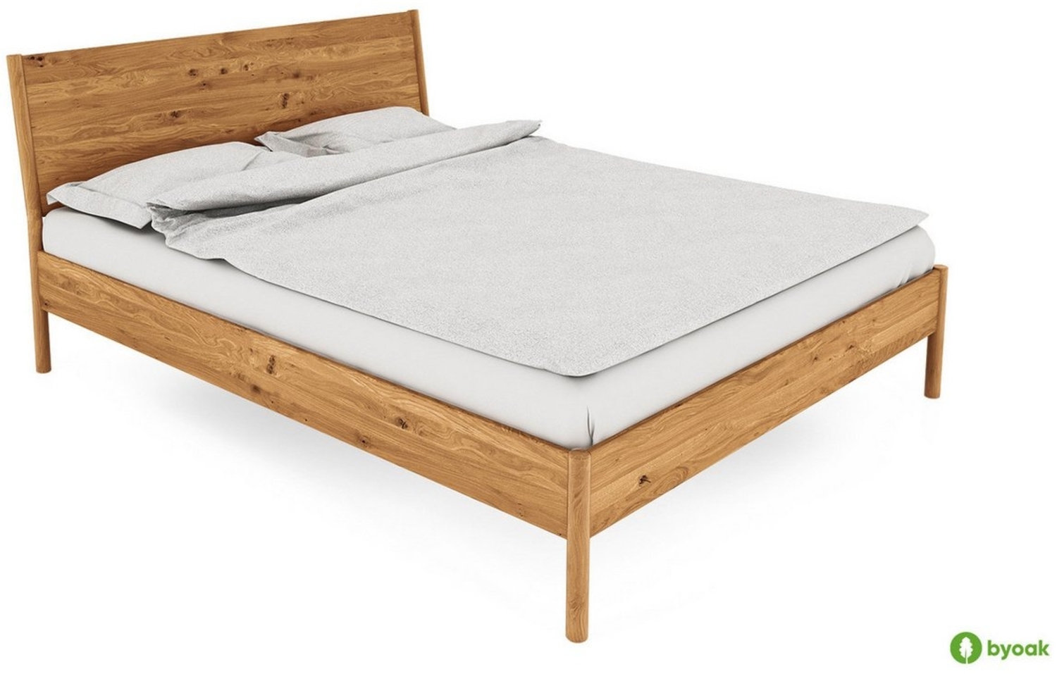 byoak Bett POLA mit Holzkopfteil, Naturgeölt Bild 1