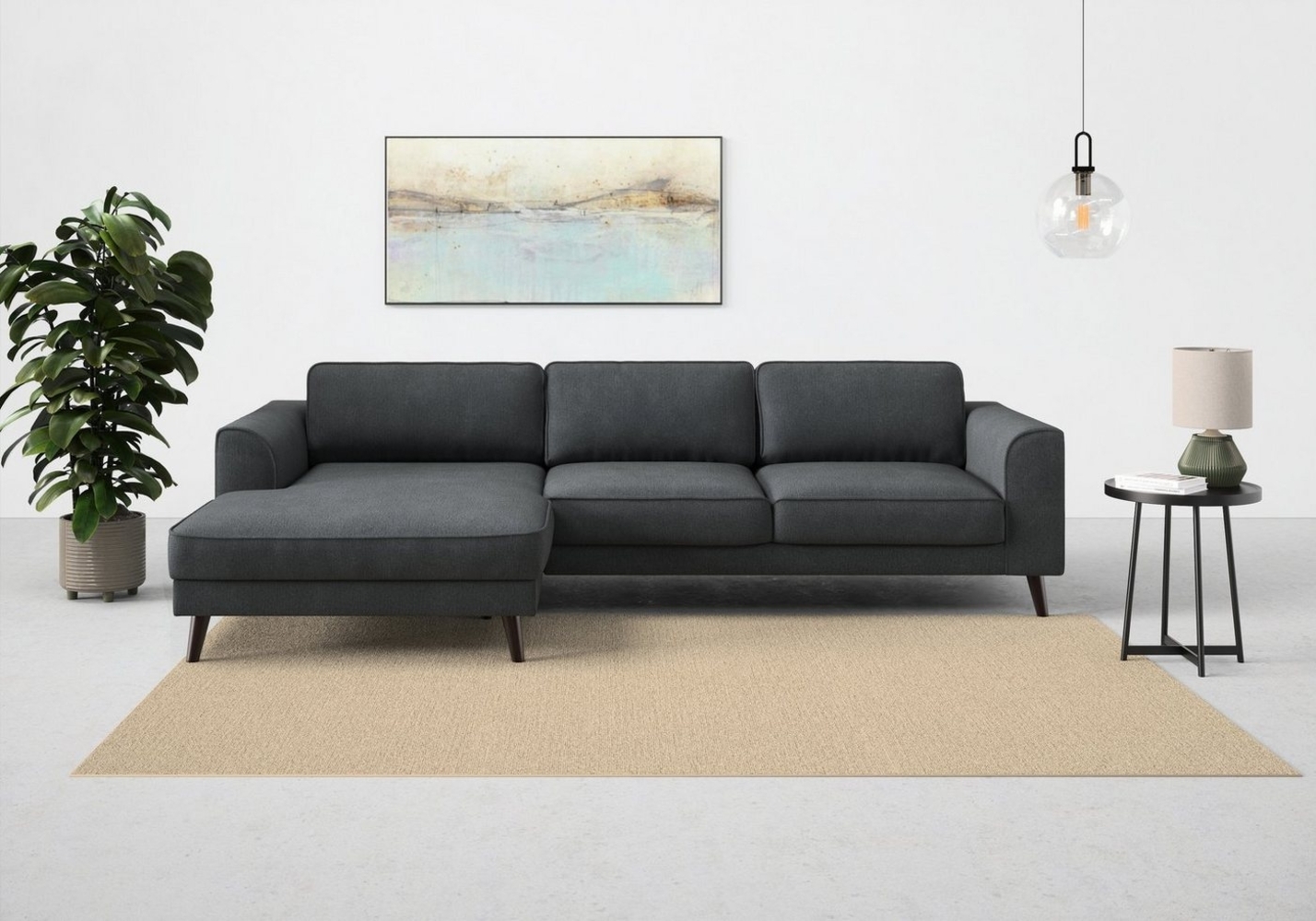 TRENDMANUFAKTUR Ecksofa Lumber Jack, elegantes Designsofa, zeitlos modern, hoher Sitzkomfort, wahlweise mit Bettfunktion u. Bettkasten, L-Form Bild 1